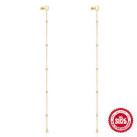 Gold-Plated 925 Silver Threader Earrings