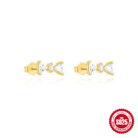 Gold-Tone Cubic Zirconia Stud Earrings