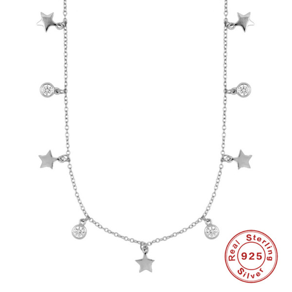 Sterling Silver Star Charm Necklace