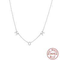 925 Silver Minimalist Initial Necklace