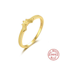 Gold-Finished Abstract Band Ring