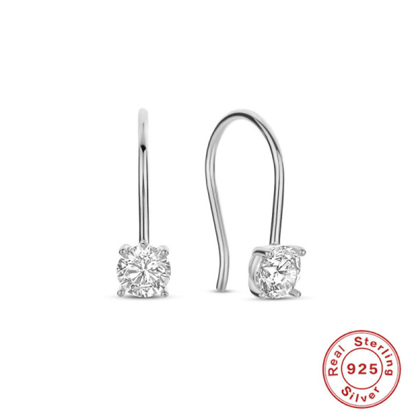 925 Silver Cubic Zirconia Drop Earrings