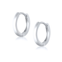 925 Silver High-Polish Small Hoop Earrings