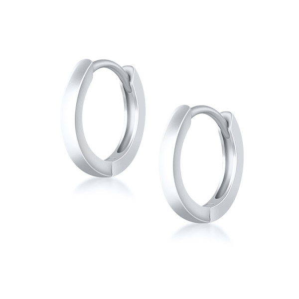 925 Silver High-Polish Small Hoop Earrings