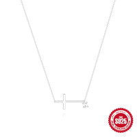 925 Silver Minimalist Cross Pendant Necklace
