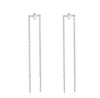 925 Silver Cubic Zirconia Threader Earrings