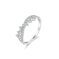 925 Silver Pavé Minimalist Band Ring