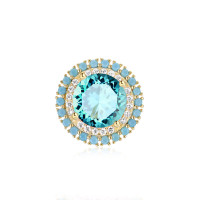 925 Silver Blue Halo Stud Earrings