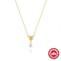 Gold-Tone Heart Pendant Necklace