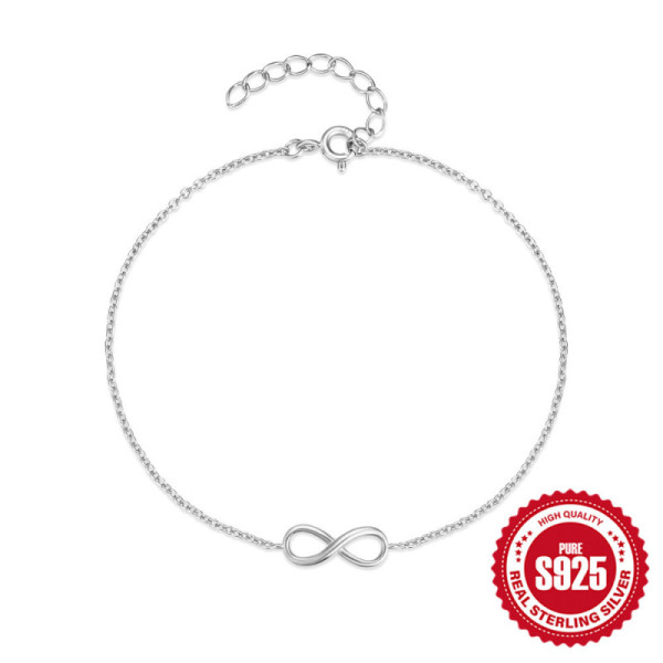 Sterling Silver Infinity Chain Bracelet