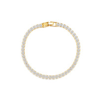 Gold-Plated Crystal Tennis Bracelet