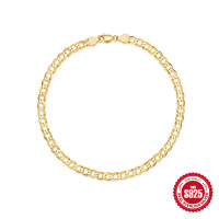 925 Silver Gold-Plated Chain Bracelet