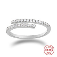 925 Silver Pavé Stackable Ring