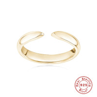 Gold-Finish Open Cuff Ring