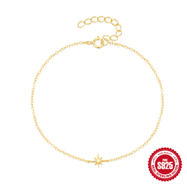 Gold-Plated Star Motif Chain Bracelet