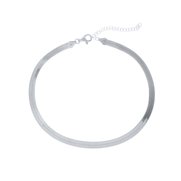 925 Silver High-Polish Choker Necklace