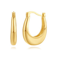 High-Polish Gold Medium Hoop Earrings