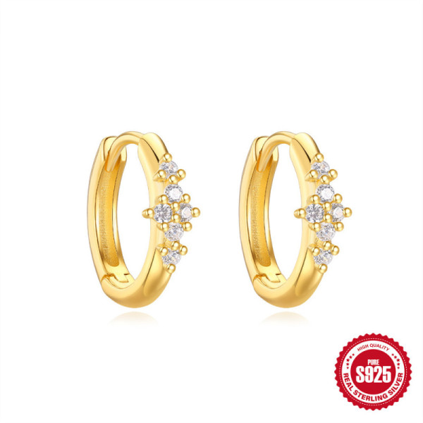 Gold-Plated Sterling Silver Huggie Earrings