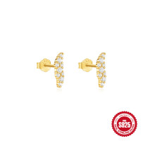 Gold-Plated Cubic Zirconia Ear Climbers