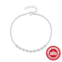 925 Silver Crystal Station Necklace