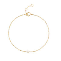 Gold-Plated Opal Delicate Chain Bracelet