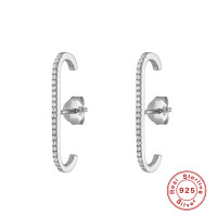 925 Silver Pavé Climber Earrings