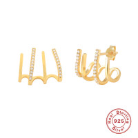 Gold-Tone Pavé Ear Cuffs