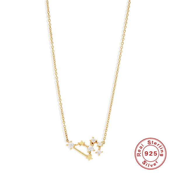 Gold-Plated Constellation Pendant Necklace