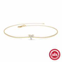 Gold-Tone Cubic Zirconia Chain Bracelet