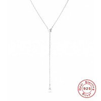 Sterling Silver Butterfly Lariat Necklace