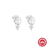 925 Silver Geometric Stud Earrings