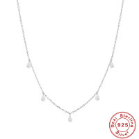 925 Silver Teardrop Charm Necklace