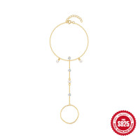 Gold-Plated Pearl Lariat Necklace
