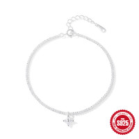 925 Silver Star Charm Bracelet