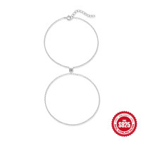 925 Silver Minimalist Chain Bracelet