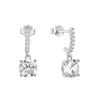 925 Silver Cubic Zirconia Dangle Earrings