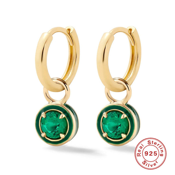 Gold-Plated Sterling Silver Huggie Earrings
