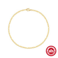 Gold-Finished 925 Silver Chain Bracelet
